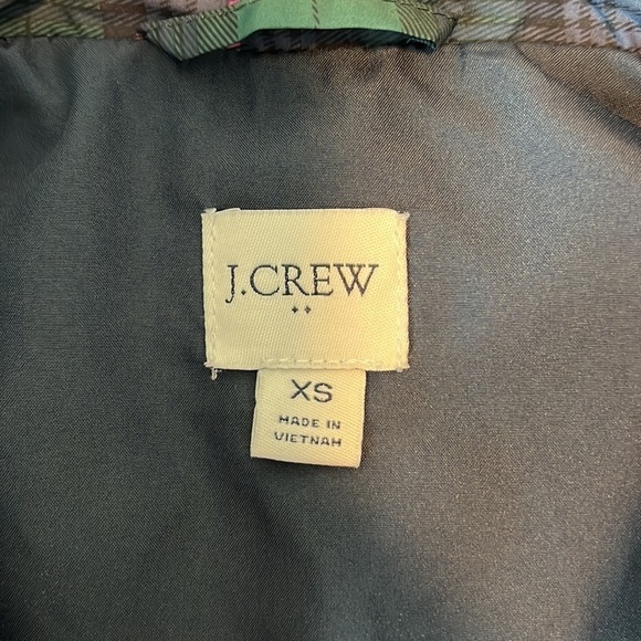 J.Crew Tartan Plaid Quilted Puffer Vest Size XS - Picture 6 of 15